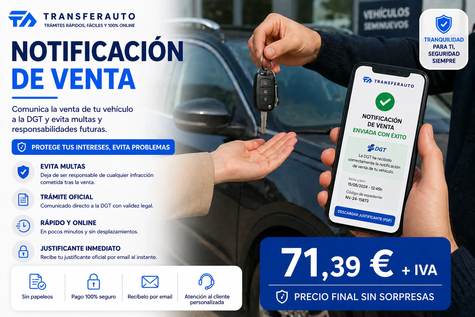 Notificación de venta premium