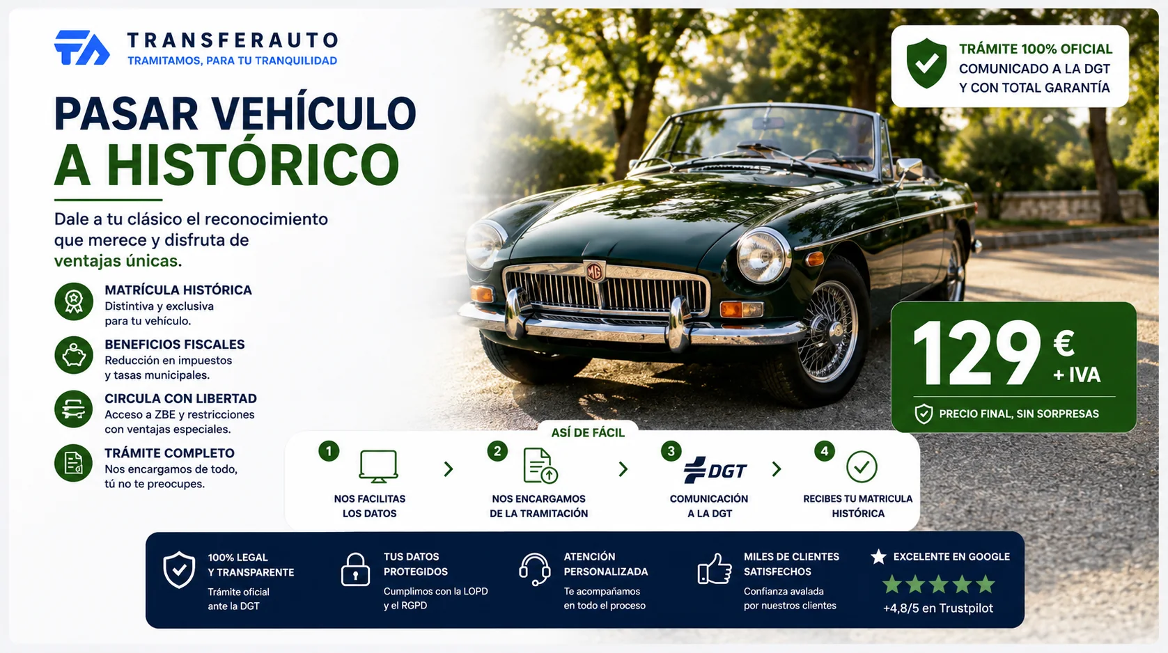 Pasar vehículo a histórico
